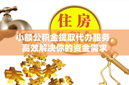 峨眉小额公积金提取代办服务，高效解决你的资金需求