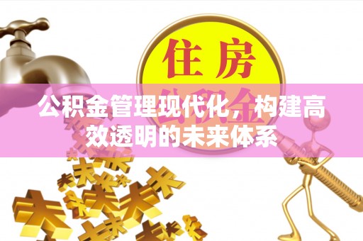 峨眉公积金管理现代化，构建高效透明的未来体系