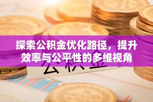 峨眉探索公积金优化路径，提升效率与公平性的多维视角